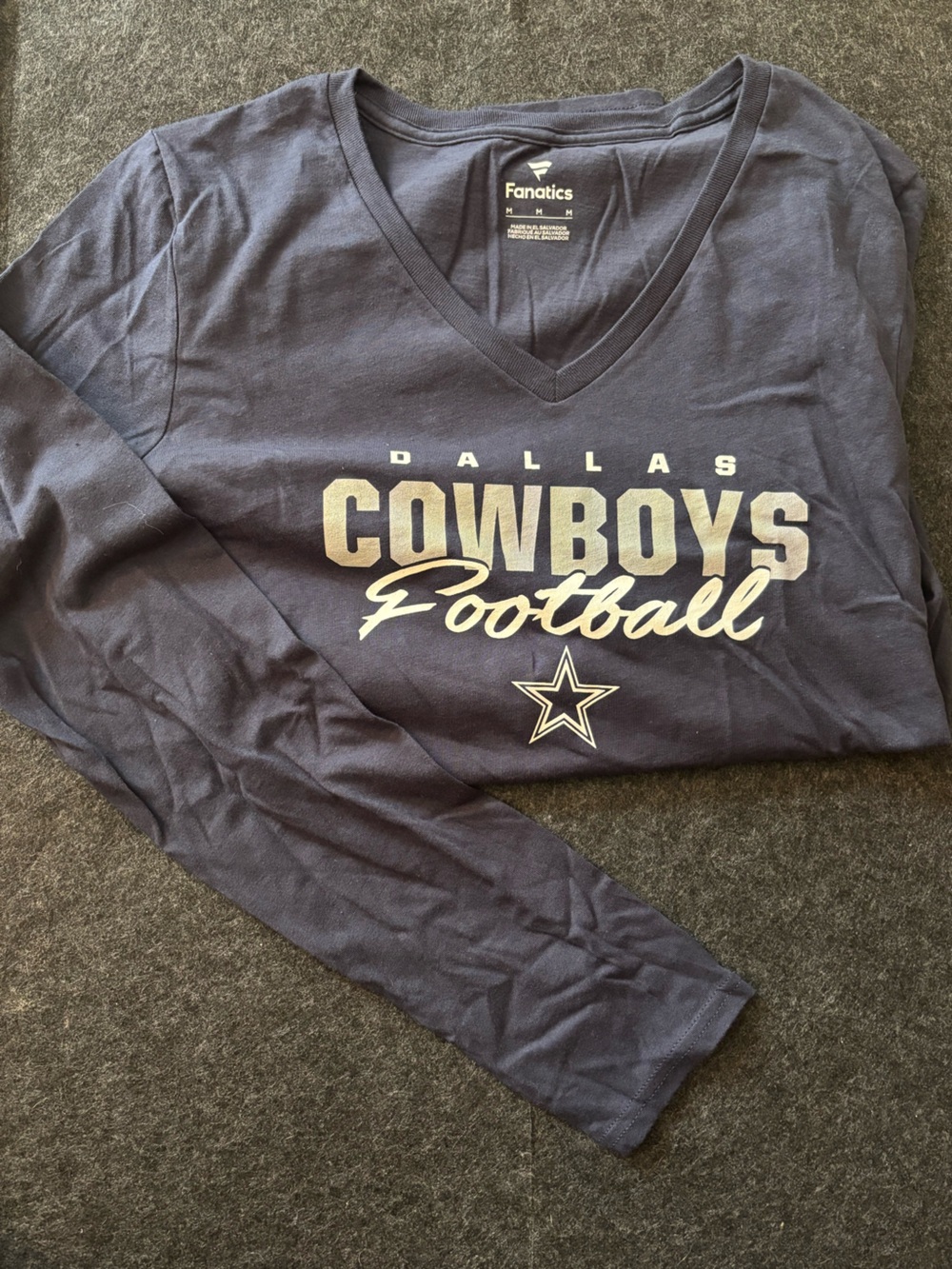 Dallas Cowboys' Navy Football Long Sleeve Shirt